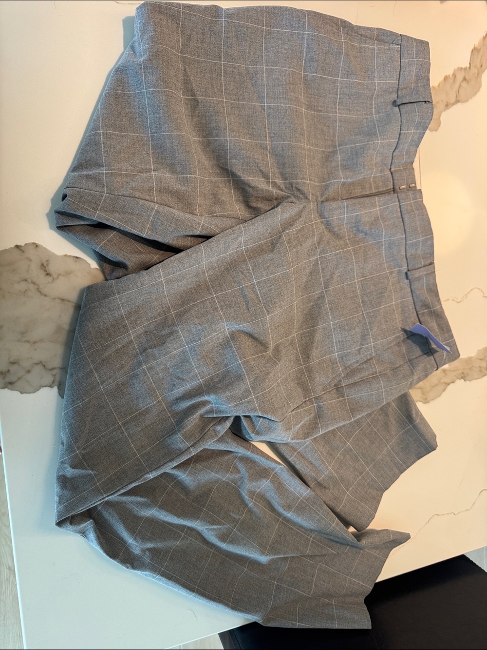Banana Republic Gray Windowpane Dress Pants